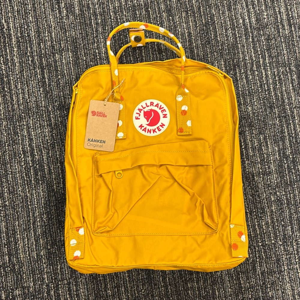 Fjall Raven Kanken Original Backpack - 160-916 - Ochre-Confetti Pattern